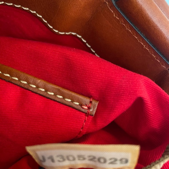 Dooney & Burke Large Blue Pebbled Leather Satchel Handbag - Picture 12 of 14